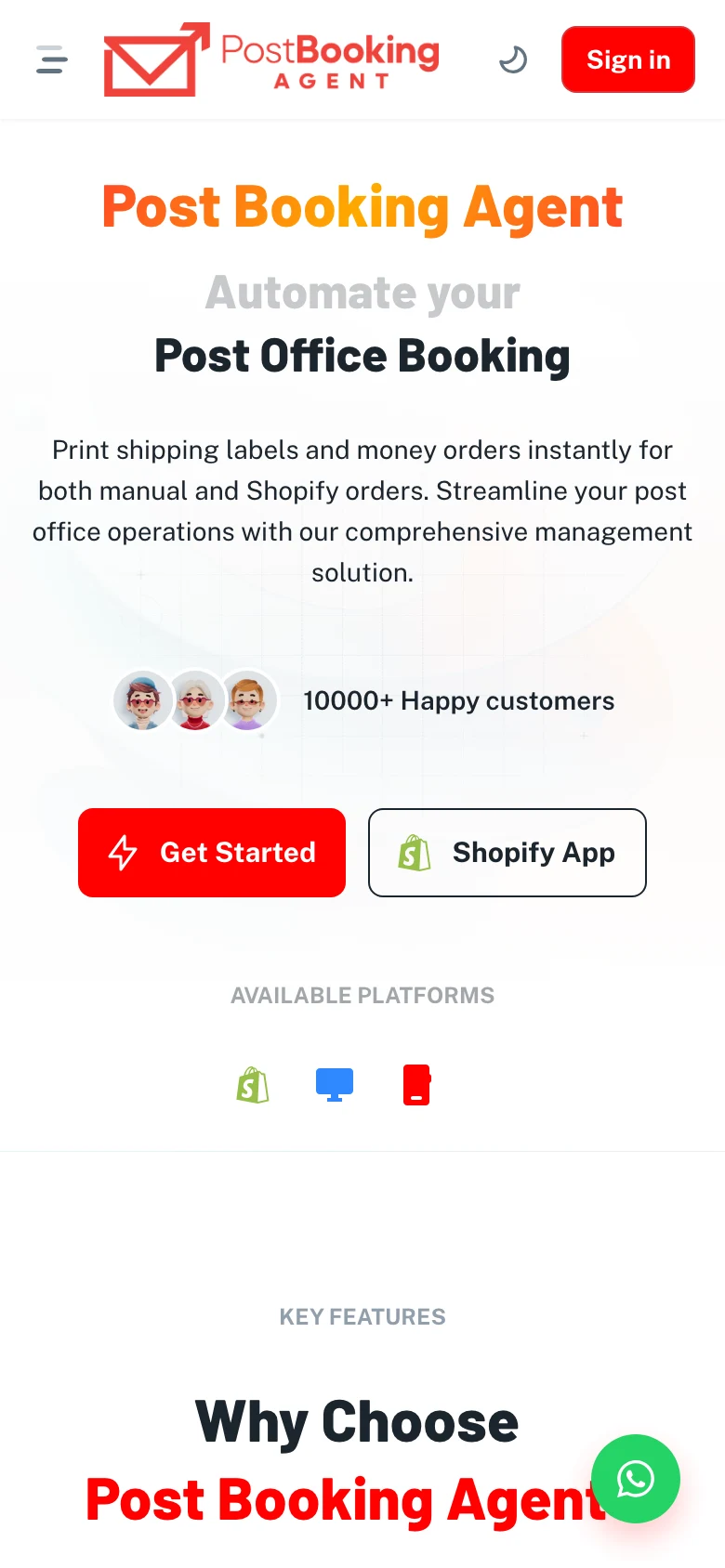 Post Booking Agent — live mobile capture